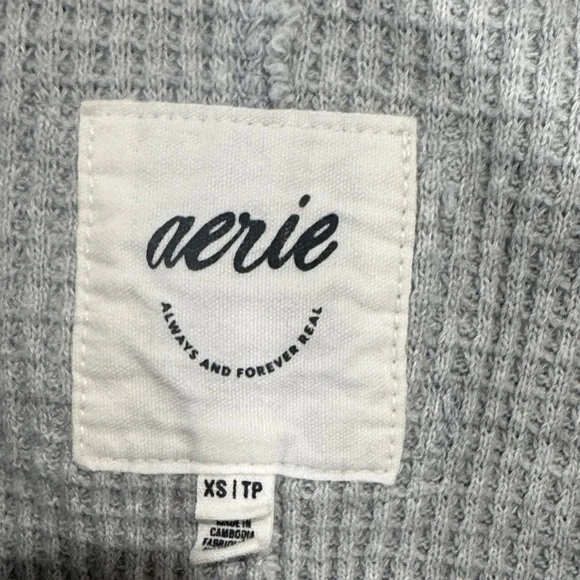 Aerie Light Gray Ribbed Sweater - Picture 2 of 4